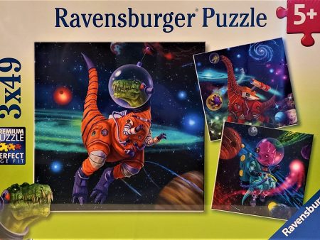 Ravensburger Puzzle 3x49pc Dinosaurs in Space Discount