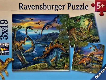 Ravensburger Puzzle 3x49pc Dinosaur Fascination Online Hot Sale