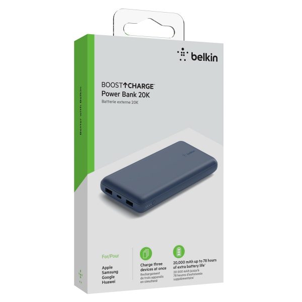 BELKIN 貝爾金 BoostCharge 20,000mAH 便攜式行動電源 Fashion